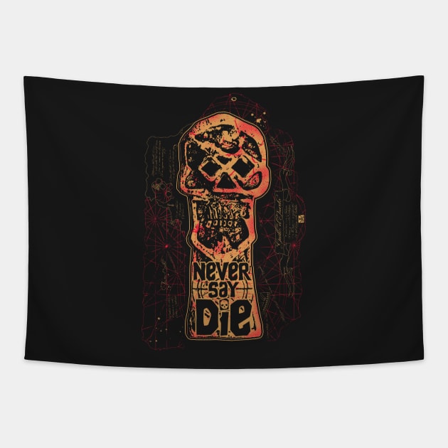 Never Say Die Tapestry by TrulyMadlyGeekly