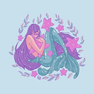 Starfish Mermaid Hugs T-Shirt