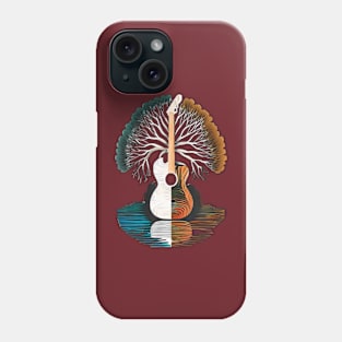 Tree Musicians Music Nature Acoustic Guitar By The Lake Phone Case