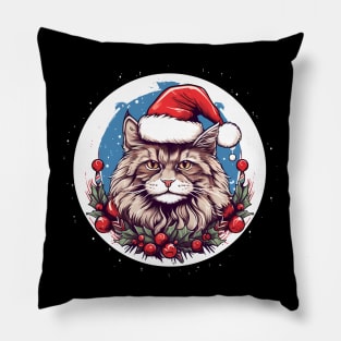 Maine Coon Cat Xmas, Love Cats Pillow