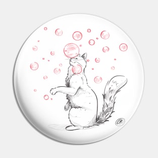 Cute Kitten Cat Playing with Bubbles Pin