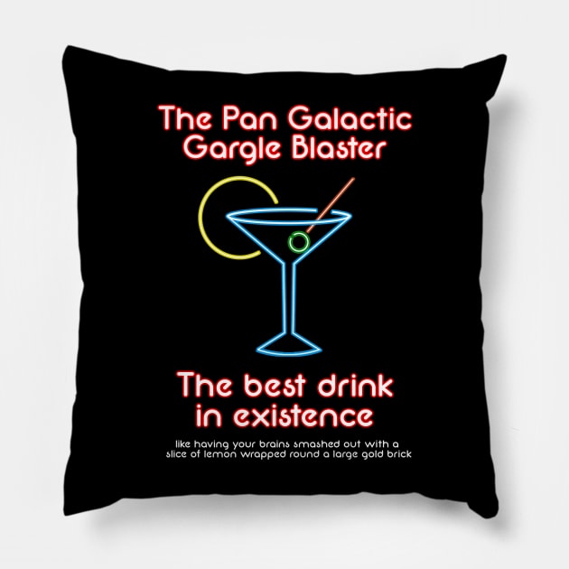 The Pan Galactic Gargle Blaster Pillow by tone