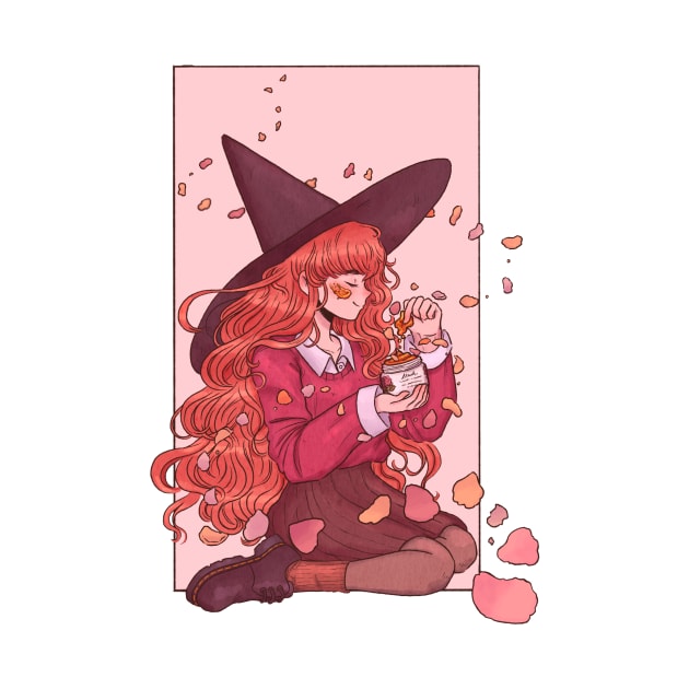 Magic Rose Facemask Witch by RedBeanPorridge TeePublic Store