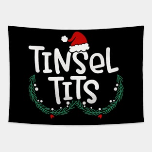 Jingle Balls Tinsel Tits Chestnuts Christmas Pajamas Couple Tapestry