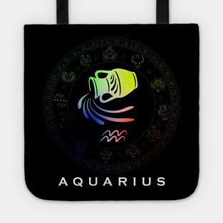 Zodiac sign Aquarius T-shirt Tote