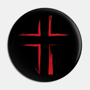 Christian Bloody Cross Pin