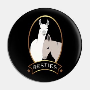 Besties - Llama and Donkey Pin