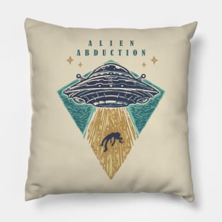 alien abduction hand drawn Pillow