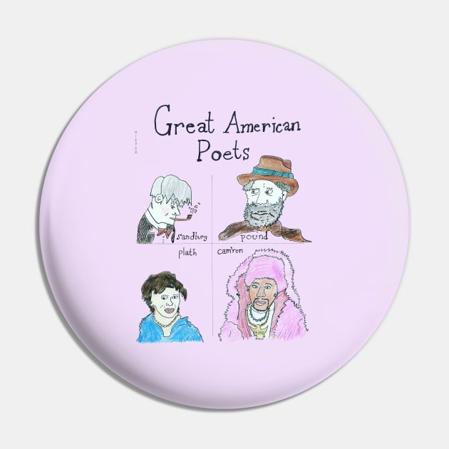 Great American Poets Pin by AlanWieder