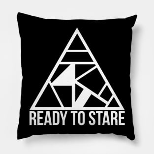 Ready to Stare - White Logo Pillow