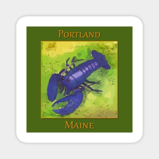 Portland Maine, Rare Blue Lobster Magnet