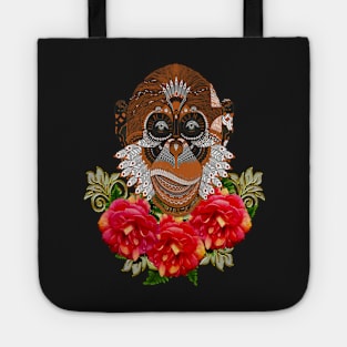 Day Of The Dead Brown Monkey Tote