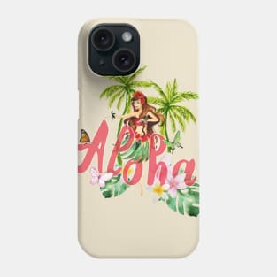 Hawaii Plumeria Butterflies Hula Dancer Phone Case