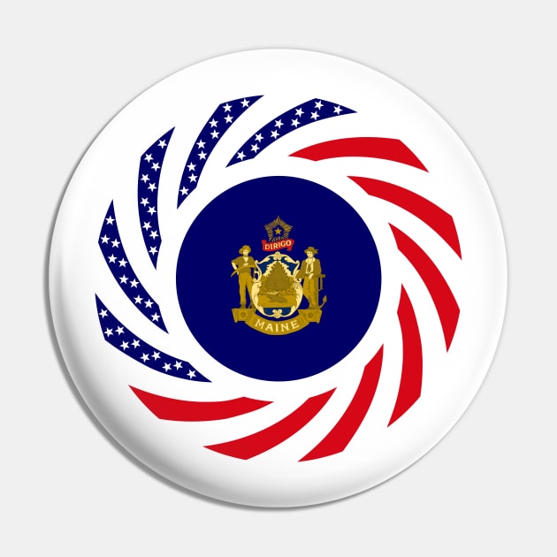 Maine Murican Patriot Flag Series 1.0 Pin by Village Values