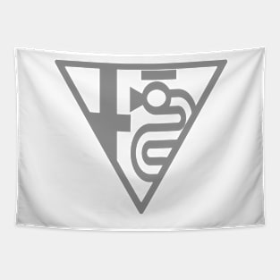 Minimal triangular logo of an Italian carmaker Tapestry