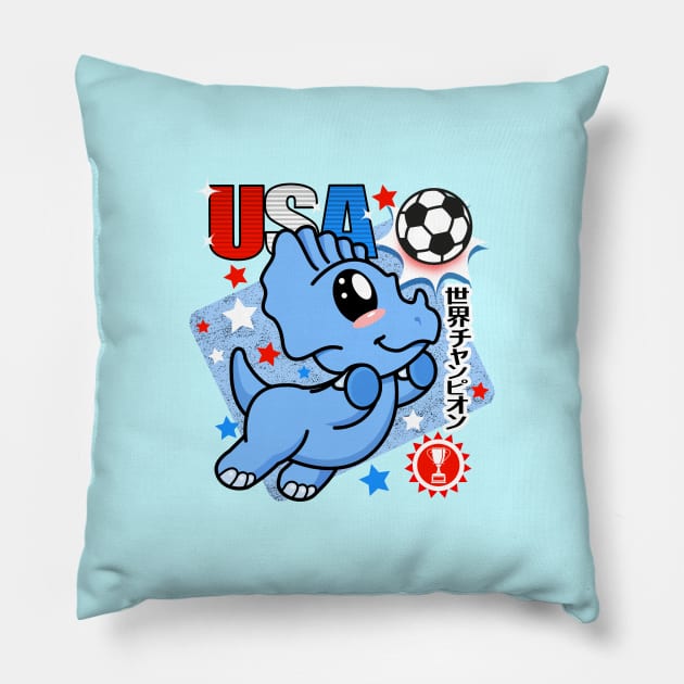 USA Women's World Soccer Champs Pillow by PalmGallery