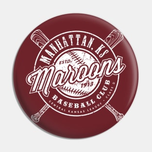 Manhattan Maroons Baseball Pin