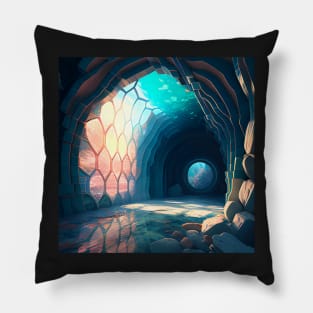 Opalescent Cave Mosaic Pillow