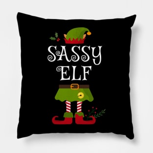 Sassy Elf Shirt , Family Matching Group Christmas Shirt, Matching T Shirt for Family, Family Reunion Shirts Pillow