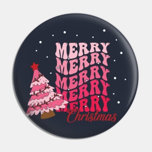 Pink Christmas Aesthetic Pin