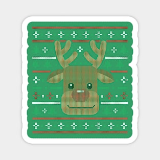 Reindeer Ugly Sweater Magnet