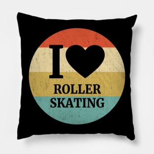 I LOVE Roller Skating Pillow