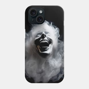 Halloween Ghost 6: Sinister Ghost Laughing on a Dark Background Phone Case