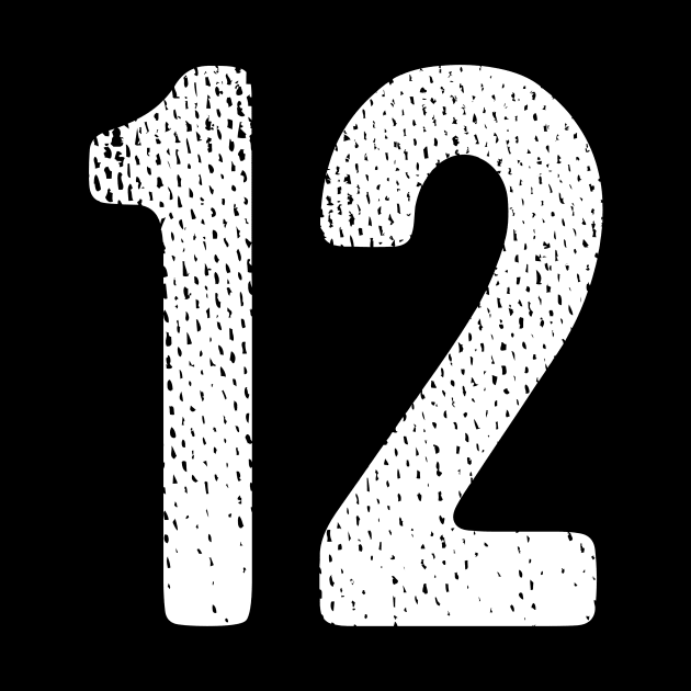 Number 12 - Team Sports - Twelve - 12 - Hockey Lacrosse Baseball Rugby Basketball Cricket by winwinshirt