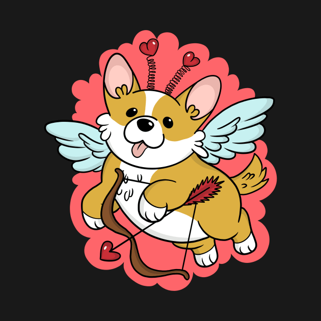 Cute Valentine Corgi Cupid by IhateDumplings