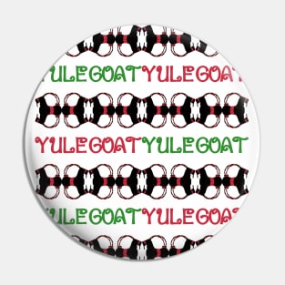 Yule Goat Christmas Pattern Pin