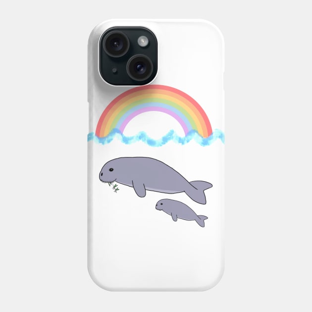 Dugong Mother and Child Phone Case by wanungara