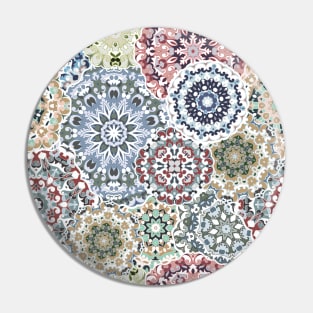 Seamless pattern with floral mandala Pin