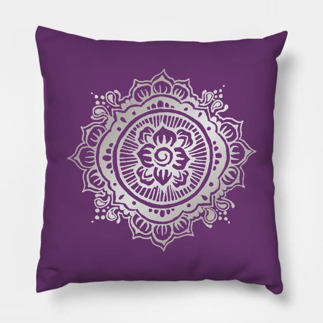 Henna 2 silver Pillow by princeliaw