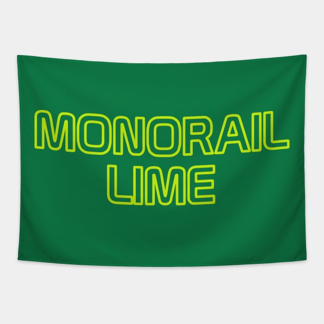 Monorail Lime Tapestry by Tomorrowland Arcade