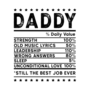 DADDY DAILY VALUE Retro Gift for Father’s day, Birthday, Thanksgiving, Christmas, New Year T-Shirt