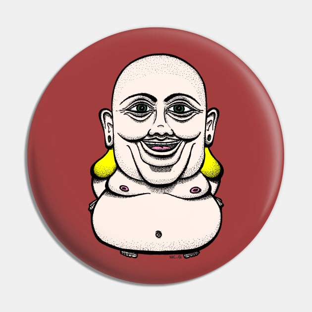 Happy Buddha - Colour Pin by The Soul Creative