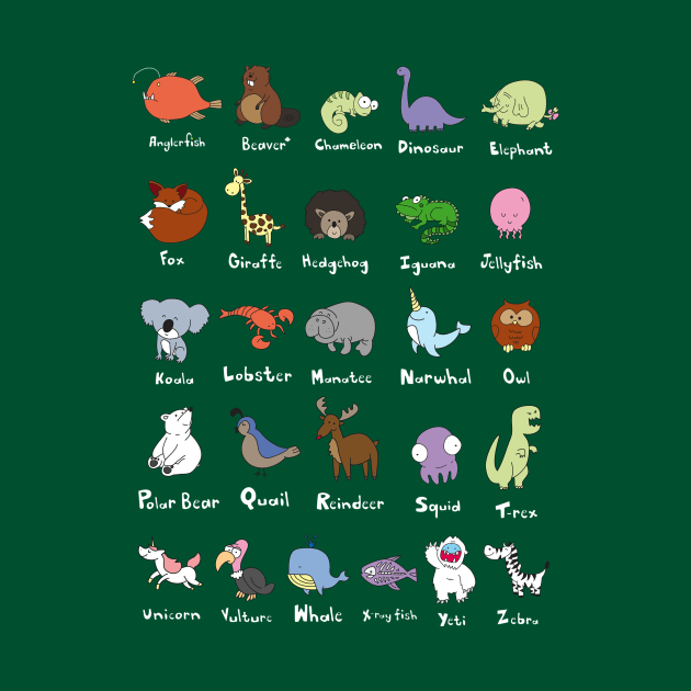 Animal Alphabet by ptdoodles