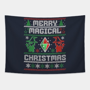 Merry Magical Christmas Wizard Tapestry