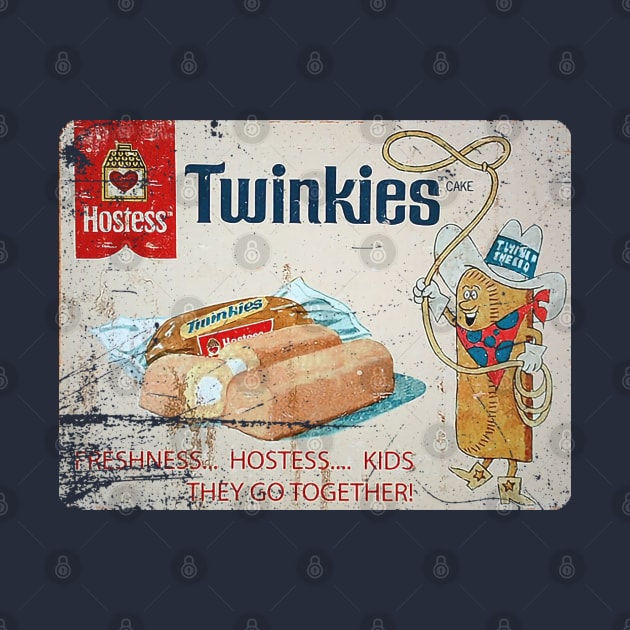 Distressed, Vintage Authentic Twinkies with Twinkie the Kid by offsetvinylfilm