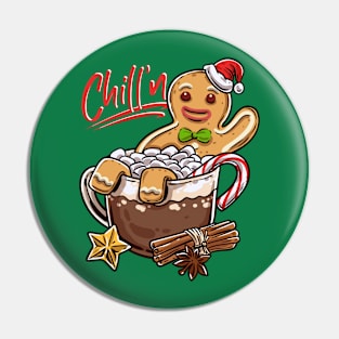 Chill'n Gingerbread Man Pin