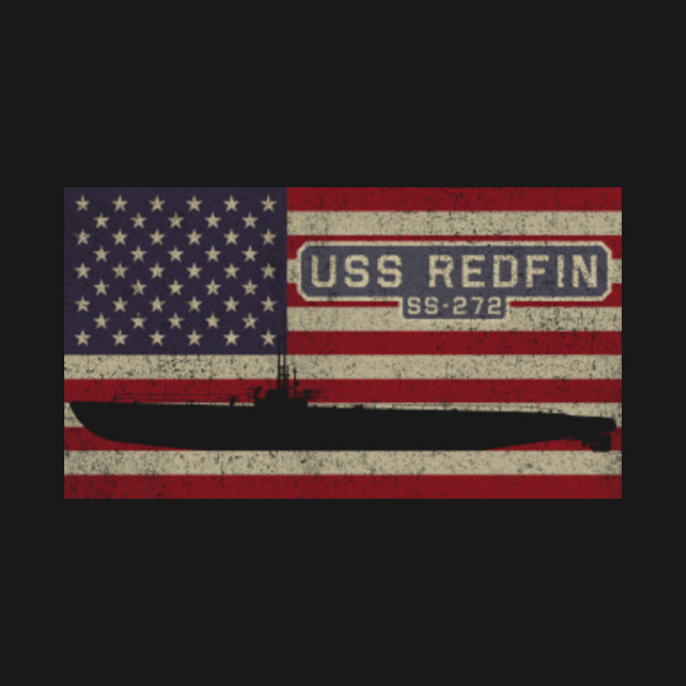 Discover USS Redfin SS-272 WW2 Gato class submarine Vintage USA American Flag Gift - Uss Redfin Ss 272 Ww2 Submarine - T-Shirt