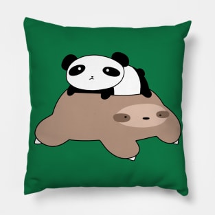 Little Panda and Sloth Pillow