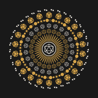 Sacred Geometry D20 Dice of the Wizard Tabletop RPG T-Shirt