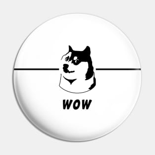 Crypto Dogecoin - Wow Pin