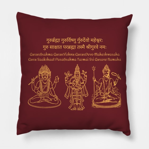 Guru Mantra Pillow by BhakTees&Things