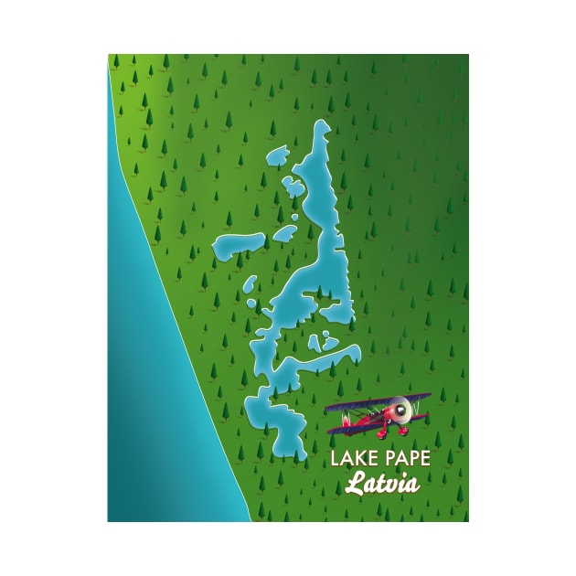 Lake Pape Latvia map by nickemporium1