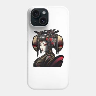 Futuristic Japanese cyberpunk geisha Phone Case