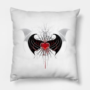 Red Heart of a Vampire ( Vampire Heart ) Pillow