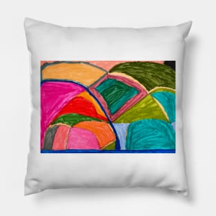 Colourful Abstract Rock Art Pillow