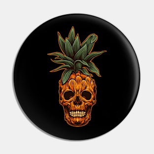 pineapple skull Pin